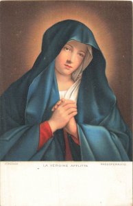 Sassoferrato La Vergine Afflitta Virgin Mary Art Postcard Stengel Dresden