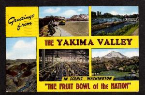 WA Greetings YAKIMA VALLEY WASHINGTON Postcard Linen PC