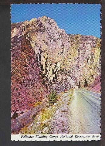 Palisades Flaming Gorge UT Postcard BIN 