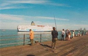 St Nicholas Ferry Ship At Harwich Halfpenny Pier Fishing Photo Postcard