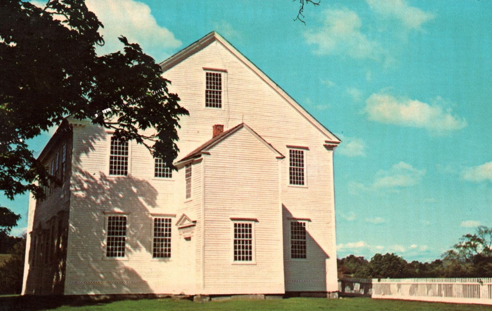 Vintage Postcard the OLD Meeting House at Bellows Falls Rockingham