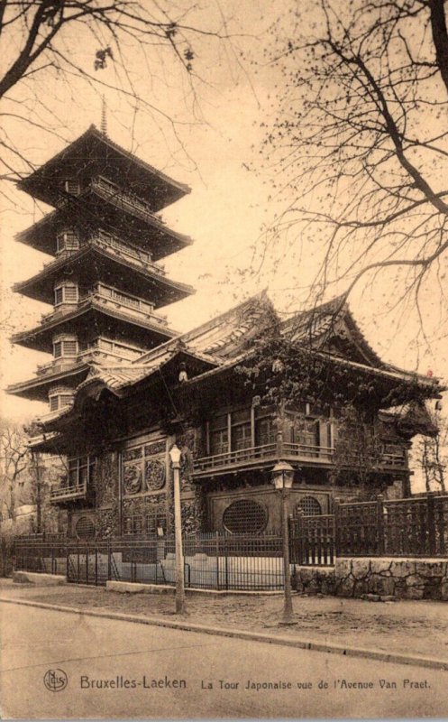 Belgium Brussels La Tour Japonaise vue de l'Avenue Van Praet 1936