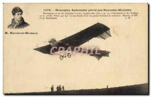 Old Postcard Jet Aviation Antoinette monoplane pilot Hauvette by Michelin