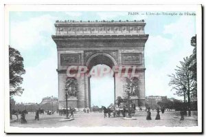 Old Postcard Paris Arc de Triomphe Etoile