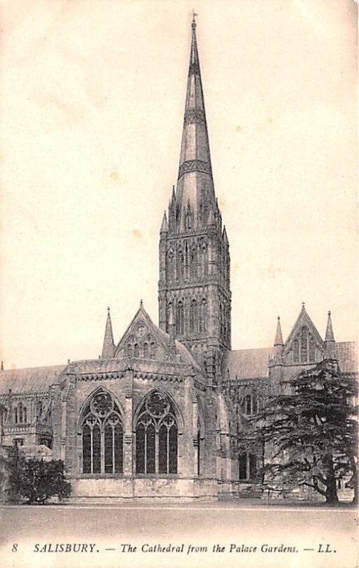 The Cathedral from the Palace Gardens Salisbury United Kingdom, Great Britain...