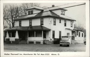 Akron Ohio OH Walter Thornwell Inn Real Photo Postcard