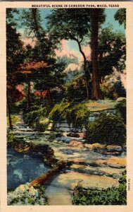 Scenic View in Cameron Park, Waco TX Vintage Postcard L47