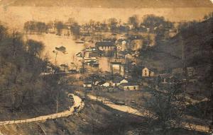 Michigan Flood in 1914 Aerial View Real Photo Postcard