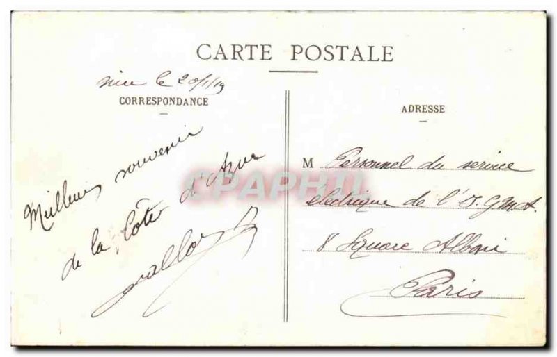 Old Postcard Monaco Monte Carlo gardens