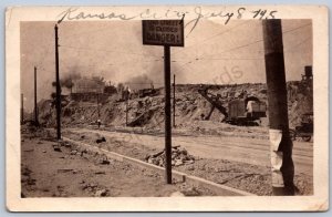 K45/ Kansas City Missouri Non-Postcard Photograph c20s Railroad Work 220