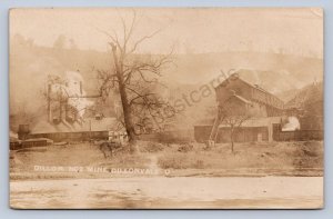 J87/ Dillonvale Ohio RPPC Postcard c1910 Dillon No2 Coal Mine Operation 424