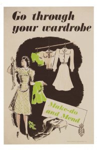 Go Through Your Wardrobe WW2 Silk Stockings War Poster Postcard