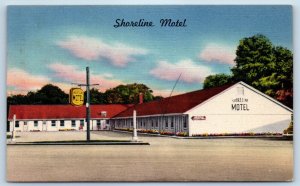 1940 Milford Connecticut Postcard Shoreline Motel Home Lounge Merritt Parkway