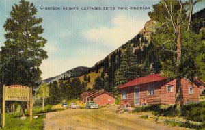 McGregor Heights Cottages, Estes Park, CO Linen Postcard 