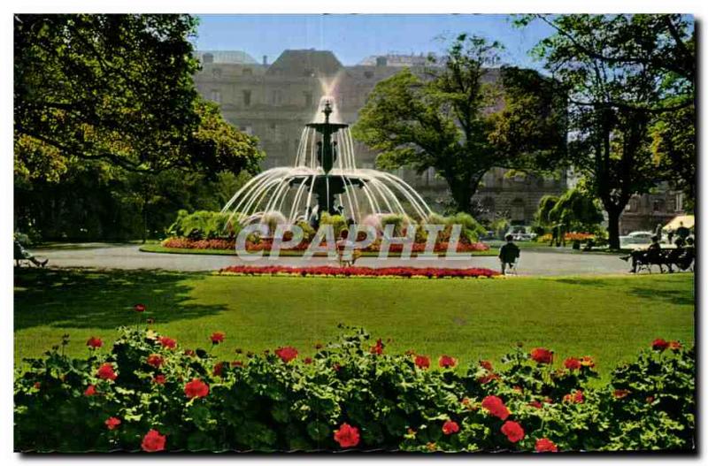 Postcard Geneve Old English Garden