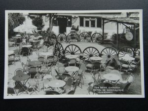 GUERNSEY Hotel De Normandie THE BEER GARDEN - Old RP Postcard by Norman Grut