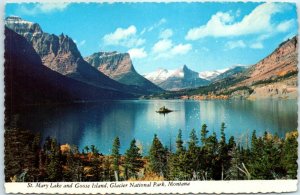 M-14579 St Mary Lake and Goose Island Glacier National Park Montana