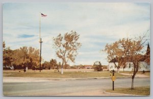 Military~American Flag @ Warren Air Force Base Cheyenne WY~Vintage Postcard
