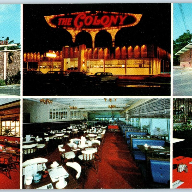 8 Oversized c1960s Myrtle Beach SC Steak Colony Raimondo Restaurant Postcard 1S