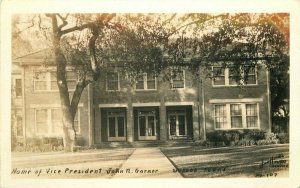 Home Vice President Garner Uvalde Texas 1938 RPPC Photo Postcard Swaffords 7860