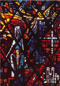 BF40529 epinal eglise notre dame cierge pentecote france stained glass vitraux