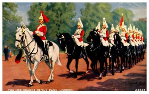 London Whitehall,  The Life Guards Riding in the park