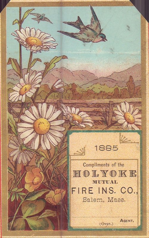 Victorian Trade Card - Holyoke Mutual Fire Insurance - Salem,Mass.