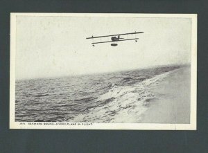 Ca 1911 Real Photo Post Card Biwinged Hydroplane In Flight