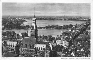 BG25775 hamburg rathaus binnen und aussenalster   germany