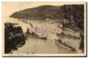 Old Postcard Villefranche Sur Mer L & # 39escadre stranded