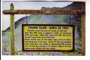 Frank Slide, Alberta, Used 1970, British Columbia