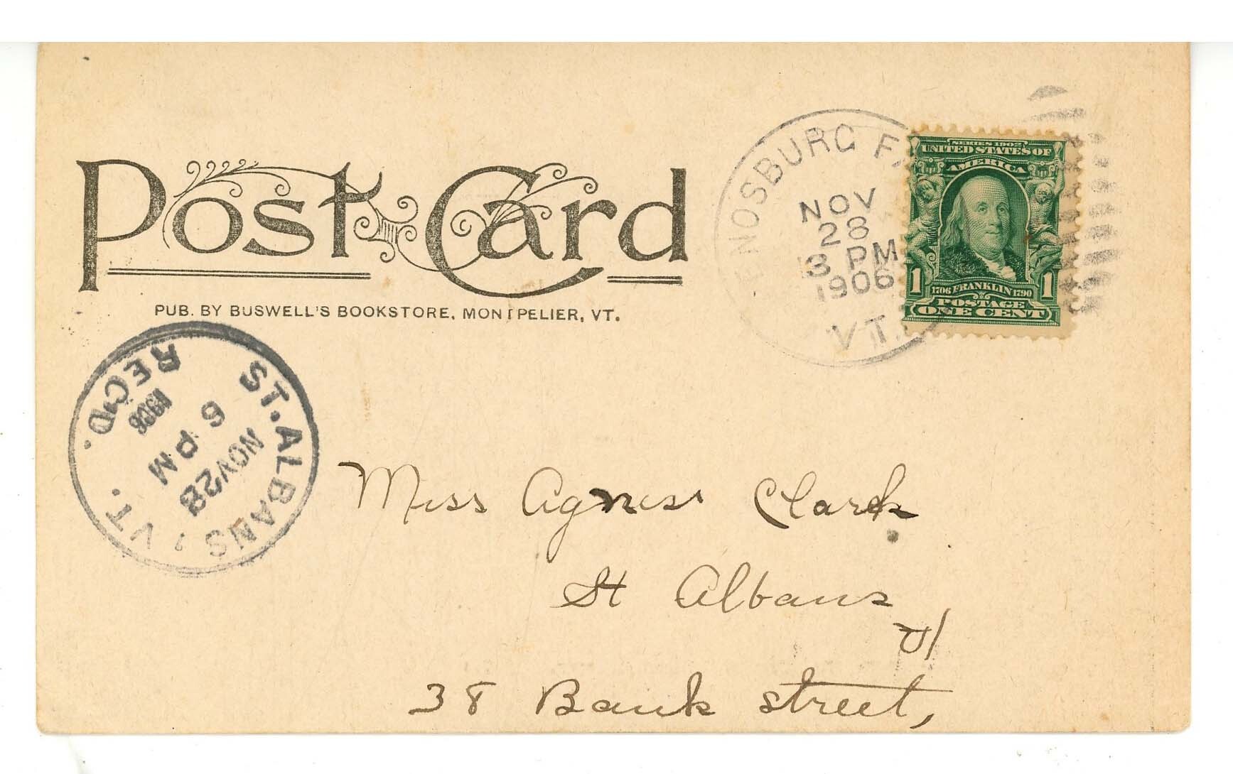 VT Enosburg Falls. Dam from Central Vermont Railway United States