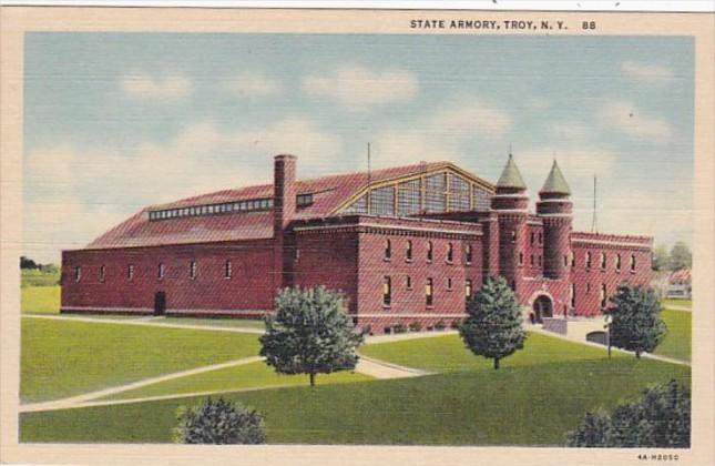 New York Troy The State Armory Curteich