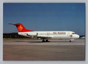 Aviation Airplane Postcard Palair Macedonian Airlines Fokker 28 #2 BI10