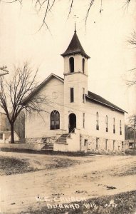 c.'28, RPPC Real Photo,Methodist, M.E. Church, Durrand,WI, Old Postcard