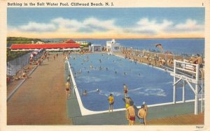 Bathing in the Salt Water Pool Cliffwood Beach, New Jersey  