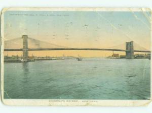 W-Border BRIDGE SCENE Brooklyn & Manhattan - New York City NY HJ1283