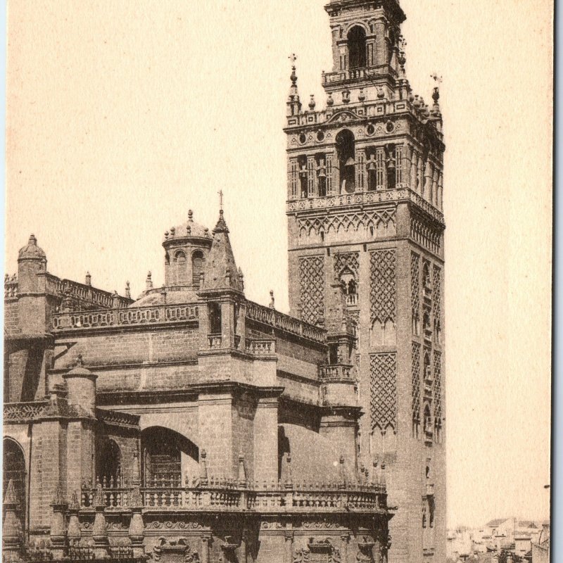 c1910s Sevilla, Spain La Giralda Cathedral Tower Moorish Renaissance Gothic A344