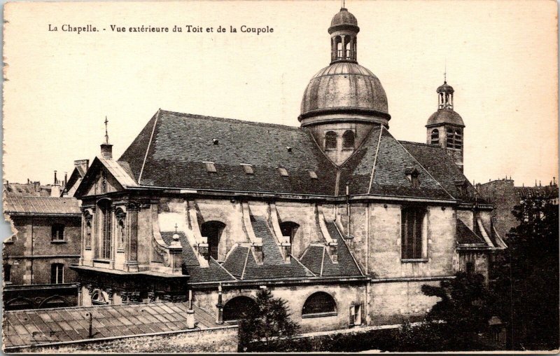 VINTAGE POSTCARD LA CHAPELLE FRANCE - EXTERIOR VIEW OF THE ROOF AND DOME c. 1930