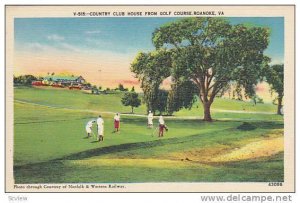 Country Club house, from golf course, Roanoke, Virginia, 40-60s