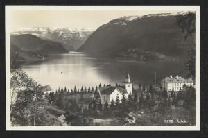 Ulvik Town & Fjord Norway RPPC unused c1920's