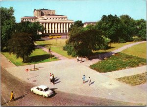 Postcard Germany Dessau - View of the State Theater