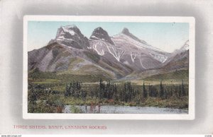 BANFF, Alberta, Canada, 1900-1910s; Three Sisters, Canadian Rockies