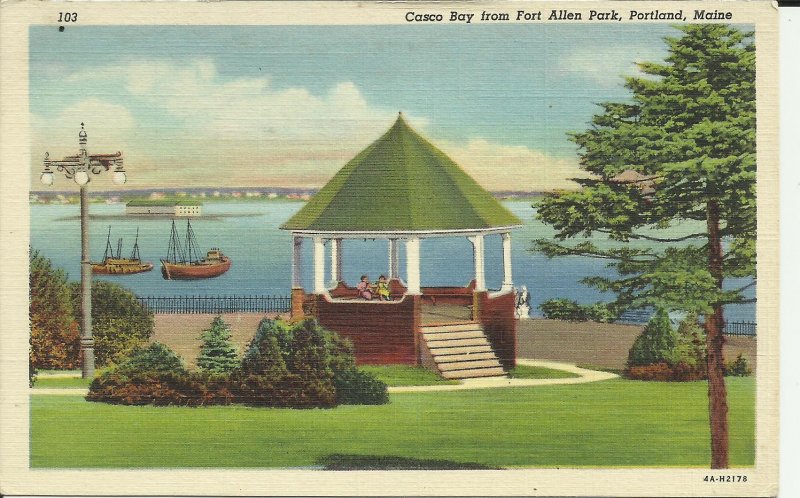 Casco Bay From Allen Park, Portland, Maine