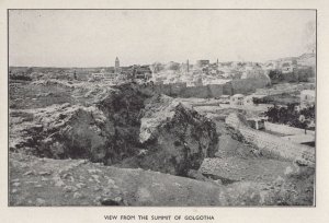 Summit Of Golgotha Israel Jerusalem Antique Postcard