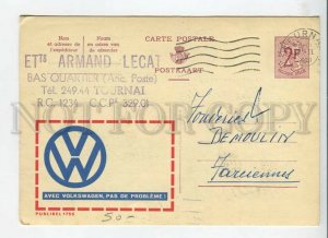 450558 Belgium 1961 advertising Volkswagen cars real posted POSTAL stationery