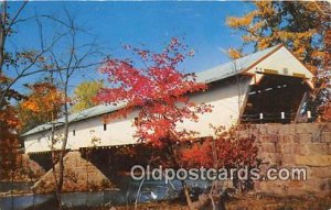 New England Covered Bridge Vintage Postcard