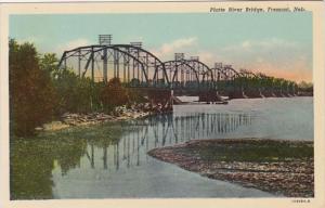 Nebraska Fremont Platte River Bridge Curteich