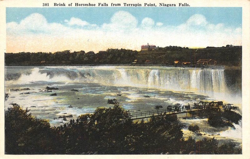 Niagara Falls, NY New York  HORSESHOE FALLS From TERRAPIN POINT ca1920s Postcard