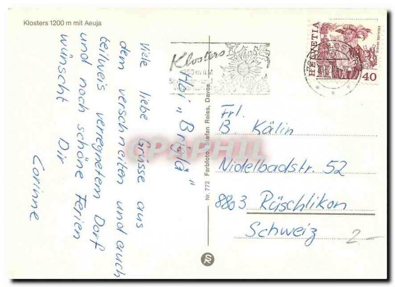 Modern Postcard Klosters